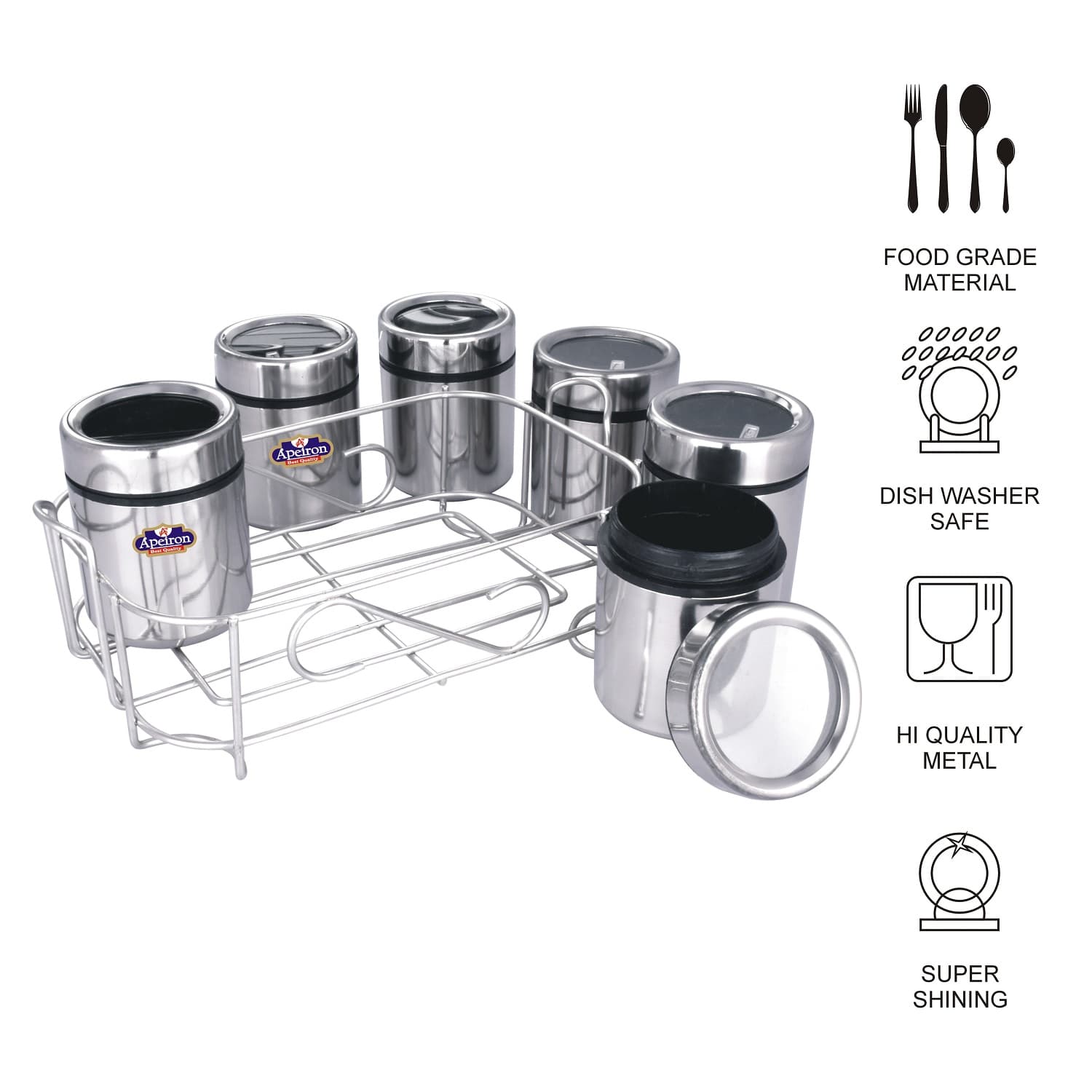 Premium Spice Box | Spice Container | Masala Dabba | Dry Fruit Box | Kitchen Container | Storage Box | Storage Container 6 Piece Spice Set