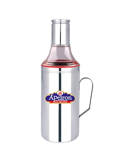 Stainless steel Oil Dispenser with handle 1000ml pack of 1 red