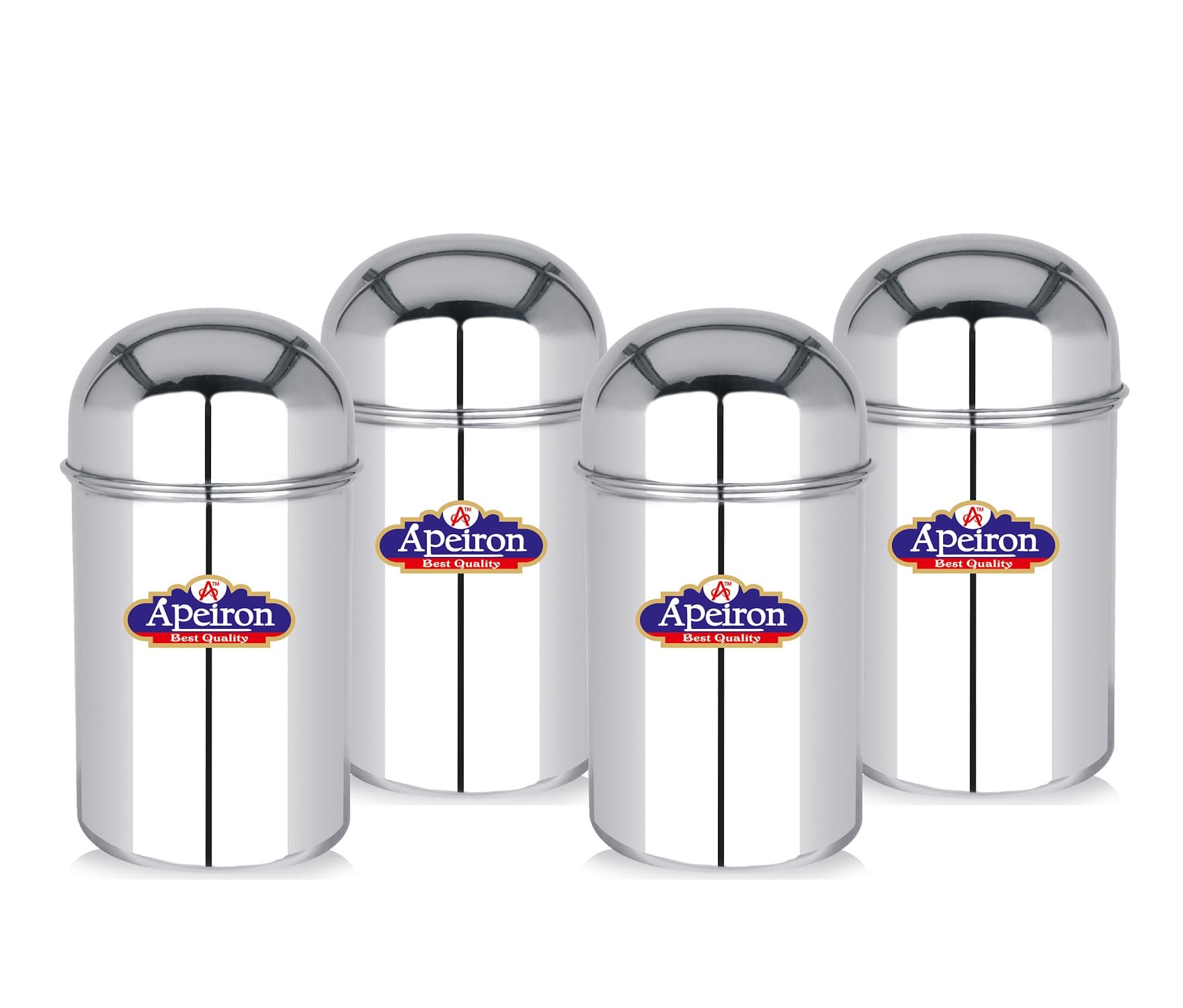 Apeiron Stainless Steel Tea Sugar Coffee Container 750 ml each pack of 4
