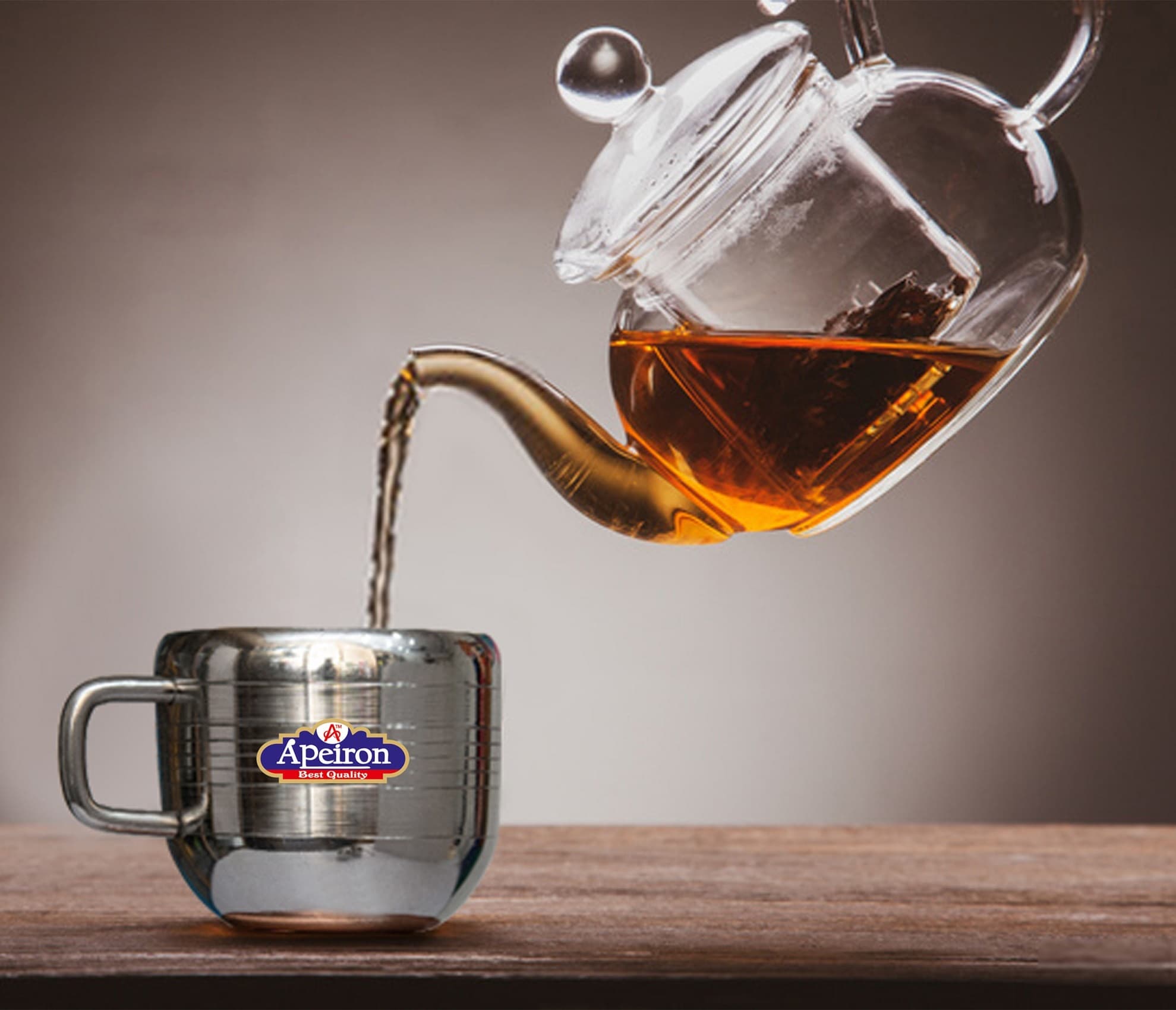 Apeiron Stainless Steel Double Wall Tea Cup Coffee Cup (Pack Of 6)
